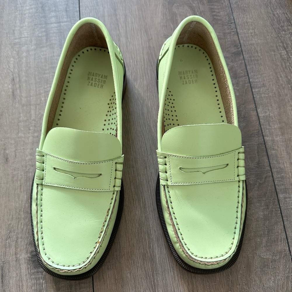 Maryam Nasir Zadeh bright yellow loafer